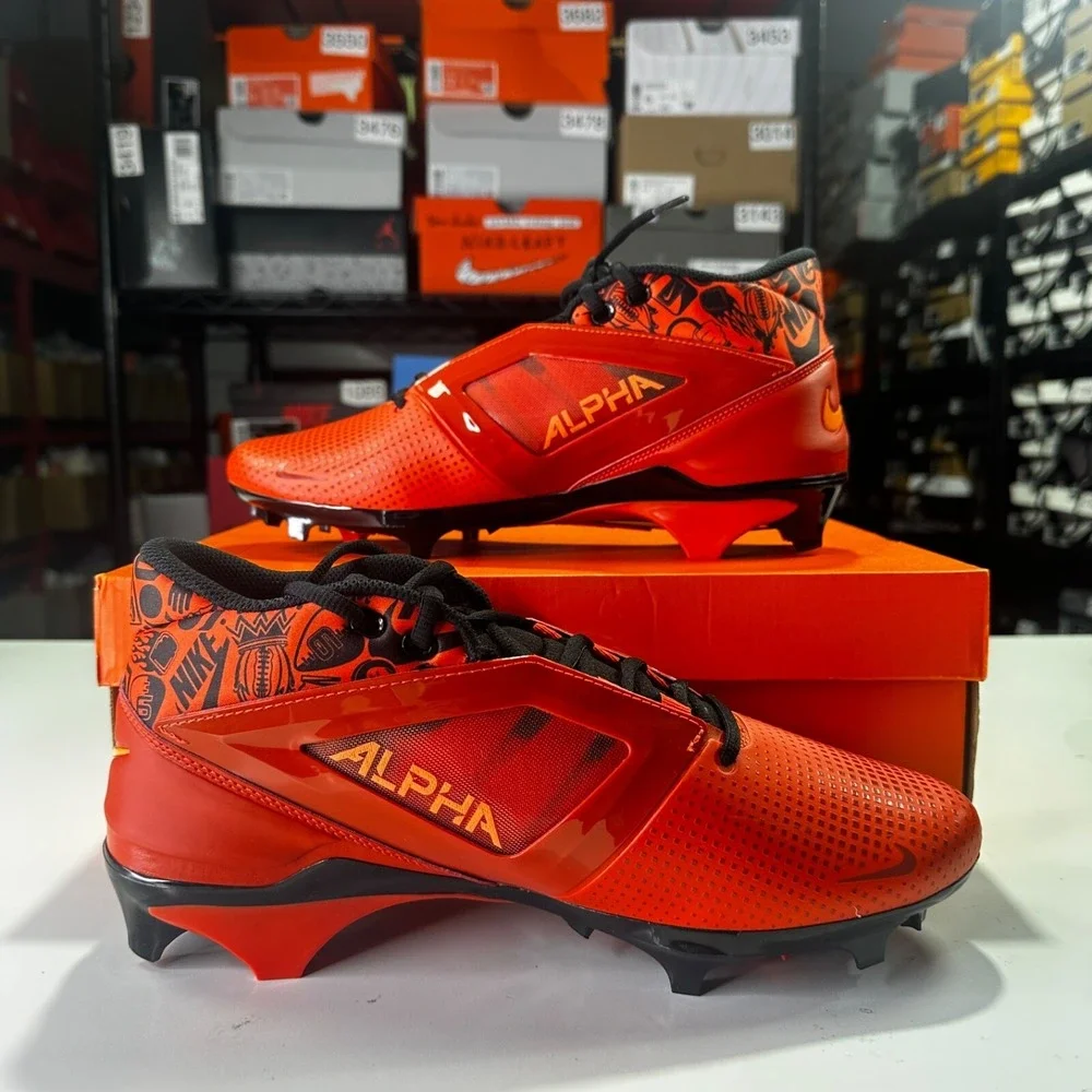 Nike Alpha Menace 4 Pro Nrg Picante Red-Black Football Sz 11 [FQ3984-600]